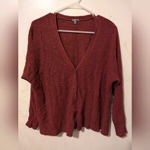 Charlotte Russe, size small, cardigan, burgundy